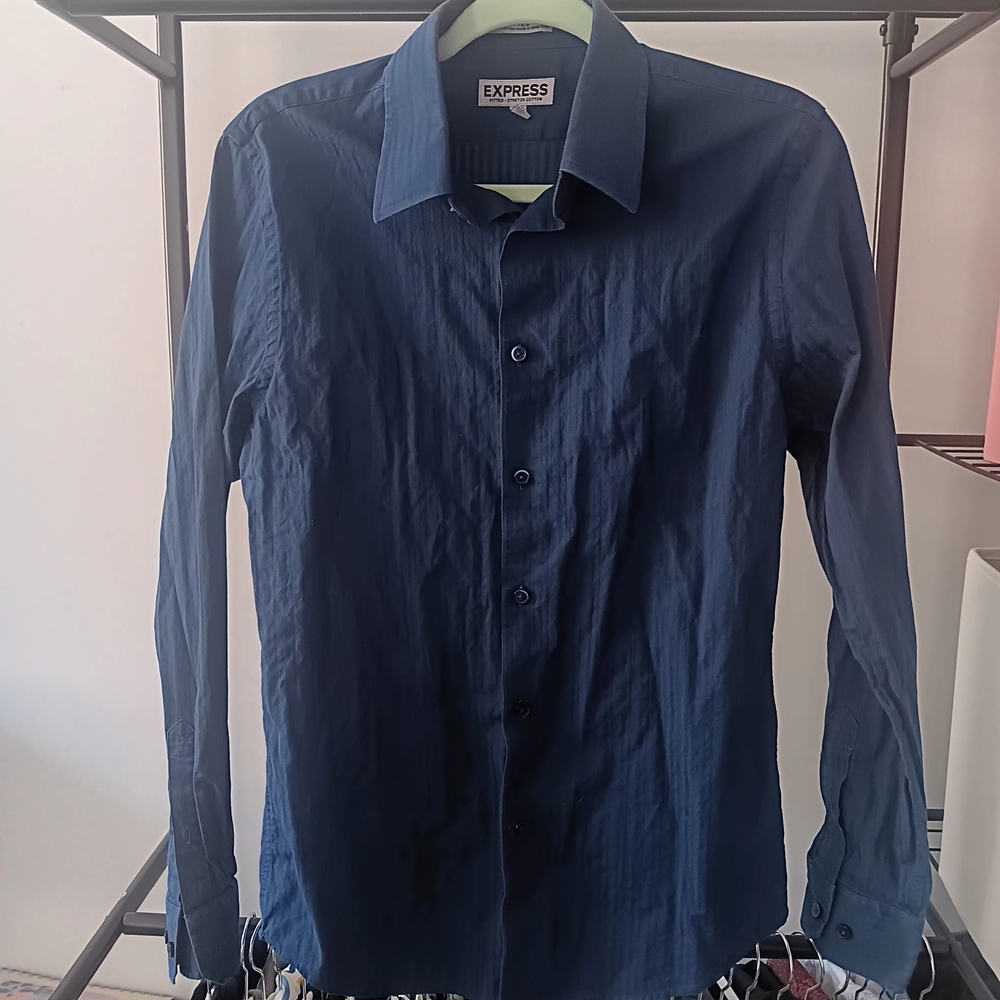 Express Men's Blue Shirt